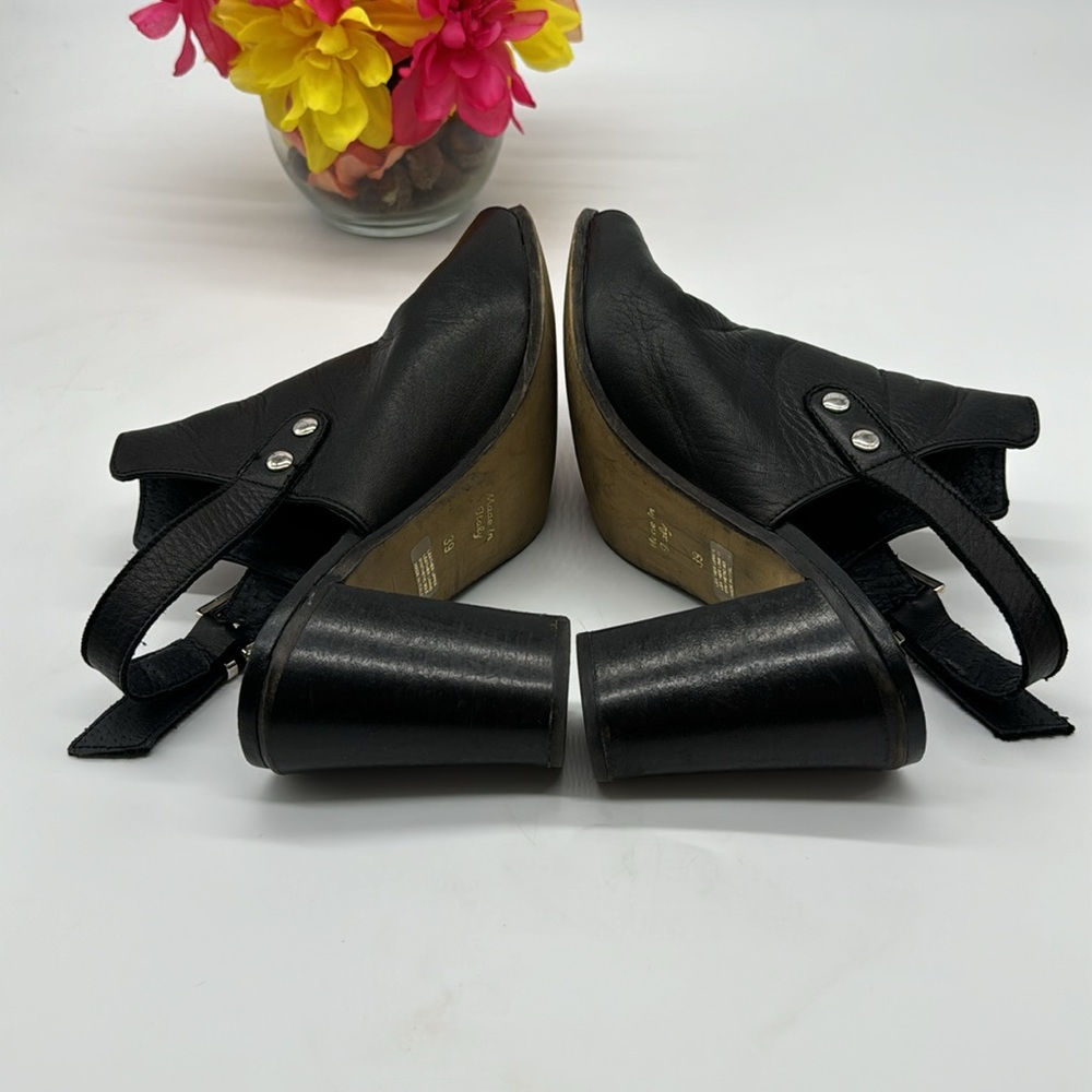Piampiani Black Peep Toe Sandal Heel EU Size 39 BSN6122 - Picture 4 of 8